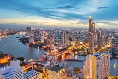 Riverside neighborhood Bangkok